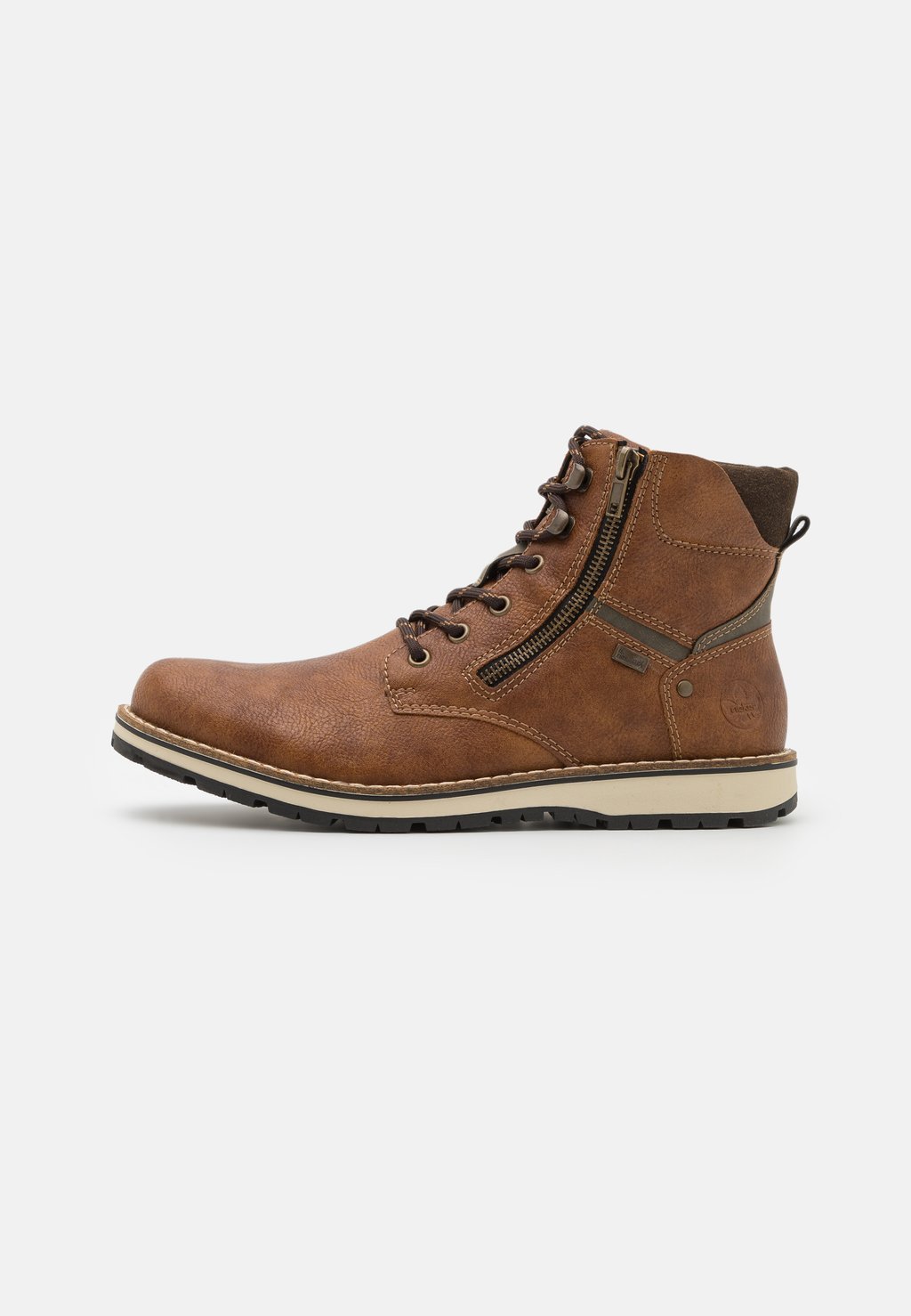 Ботинки на шнуровке Rieker, коричневый обувь на шнуровке rieker коричневый