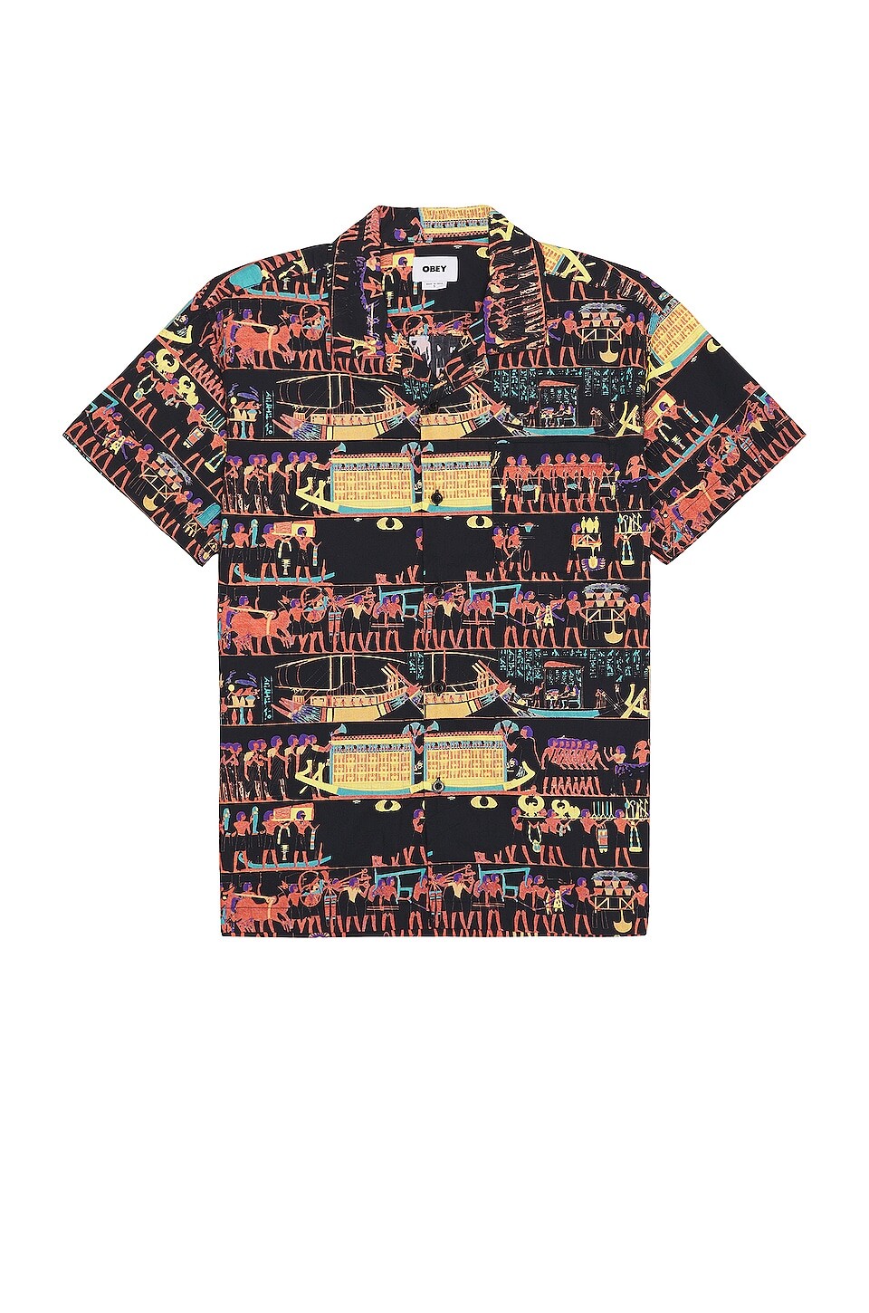 

Рубашка Obey Heiro, цвет Black Multi