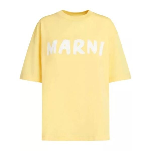 

Футболка light logo-print cotton t-shirt Marni, желтый