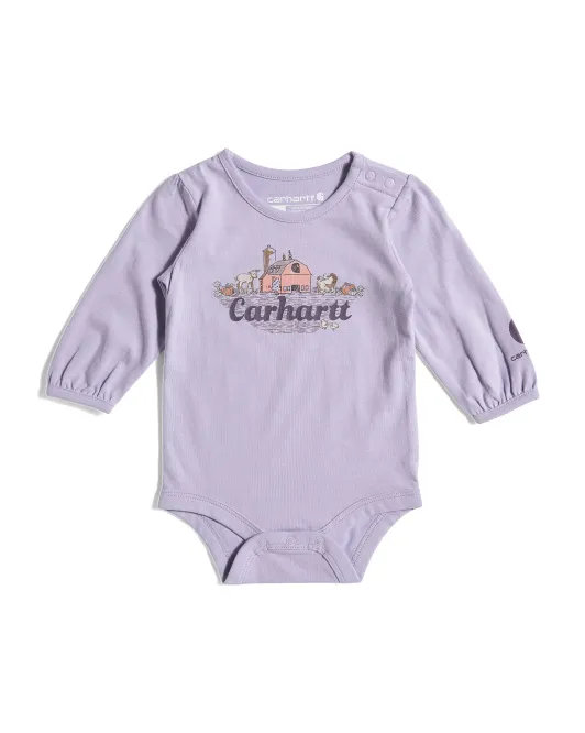 

Боди с длинными рукавами для маленьких девочек Carhartt, цвет Lavender