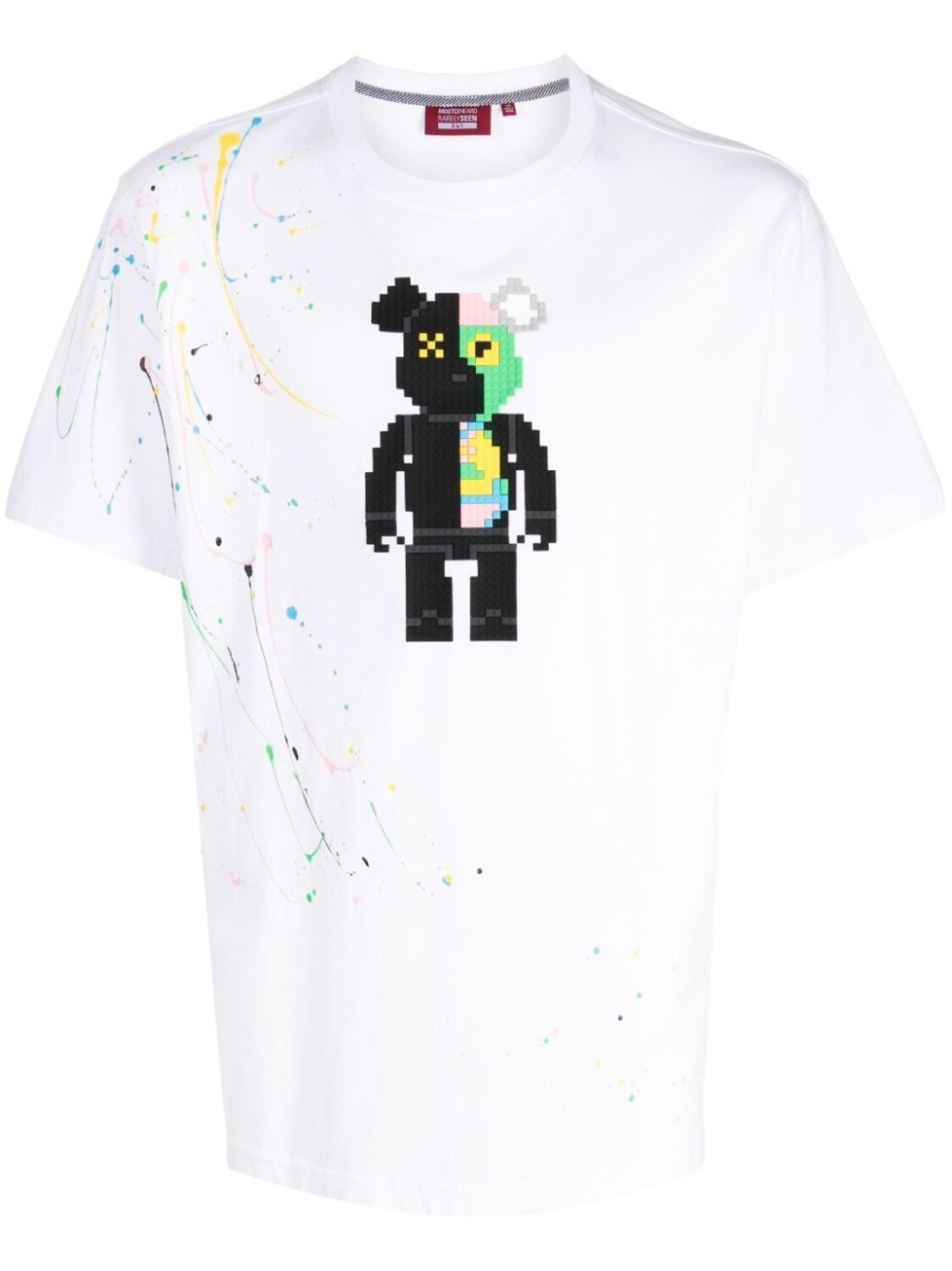 

Mostly Heard Rarely Seen 8-Bit футболка 2 Face Bear, белый