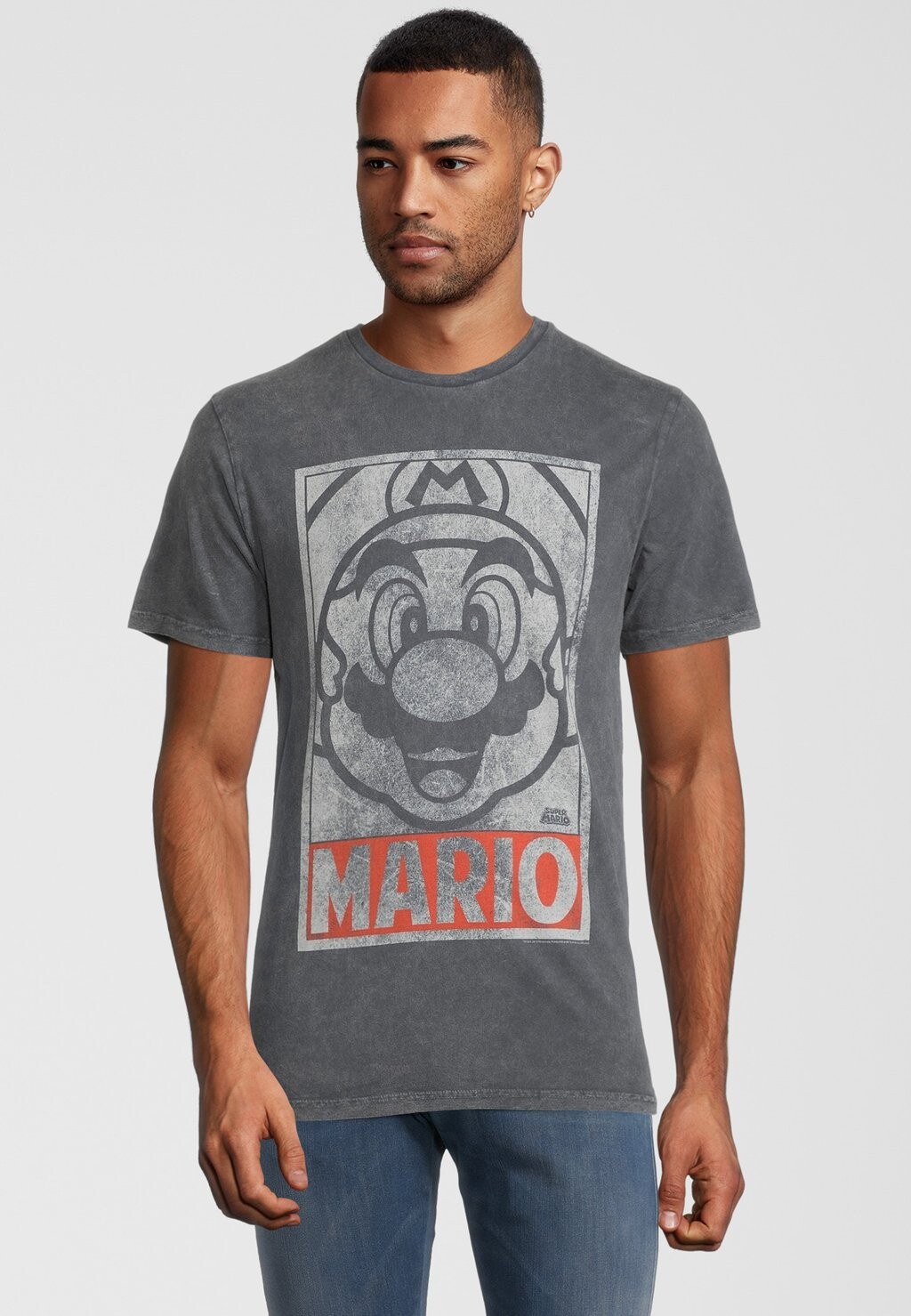 

Футболка с принтом SUPER MARIO VINTAGE TONAL FACE Re:Covered, цвет grau