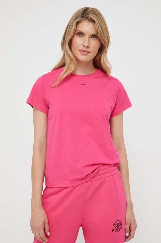 

Футболка из хлопка Pinko, розовый