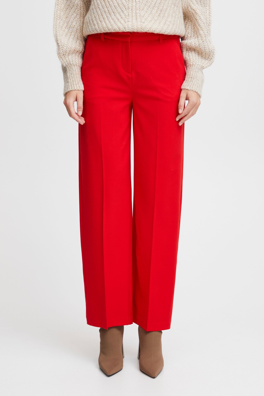 

Брюки b.young Bundfaltenhose BYDANTA WIDE LEG PANTS 2 20806640, красный