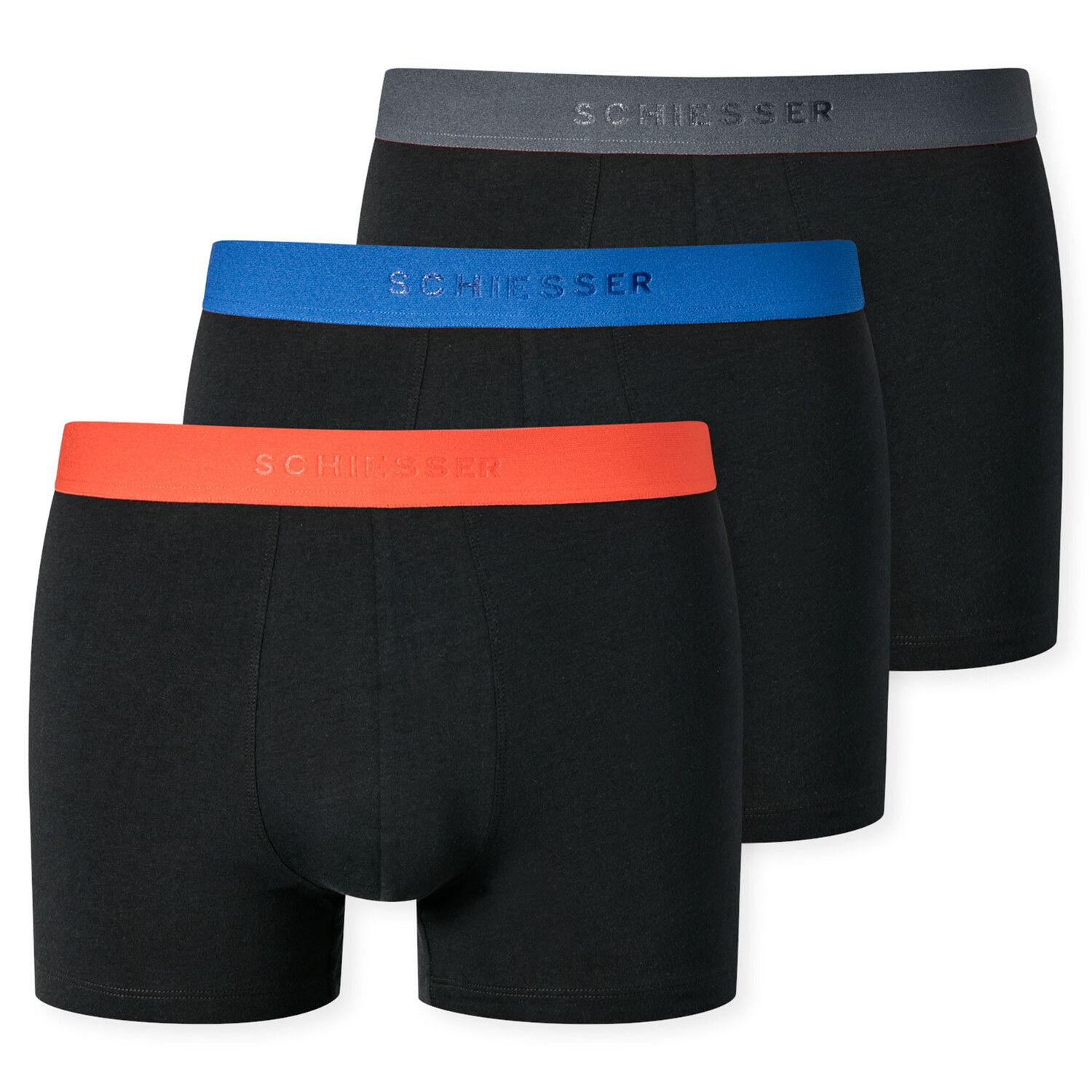 

Боксеры Schiesser Boxershort 3 шт, цвет Orange/Blau/Grau