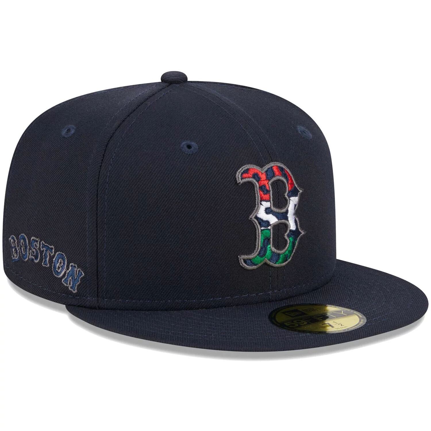 

Мужская приталенная шляпа New Era Navy Boston Red Sox Script Fill 59FIFTY