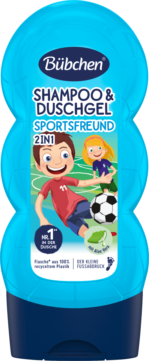 Детский шампунь и усилитель Гель для душа 2в1 Sportsfreund 230 мл Bübchen