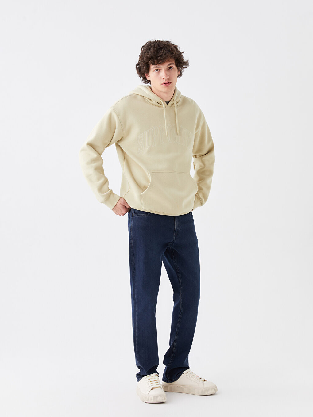 

790 Мужские джинсовые брюки удобного кроя LCW Jeans, темное родео