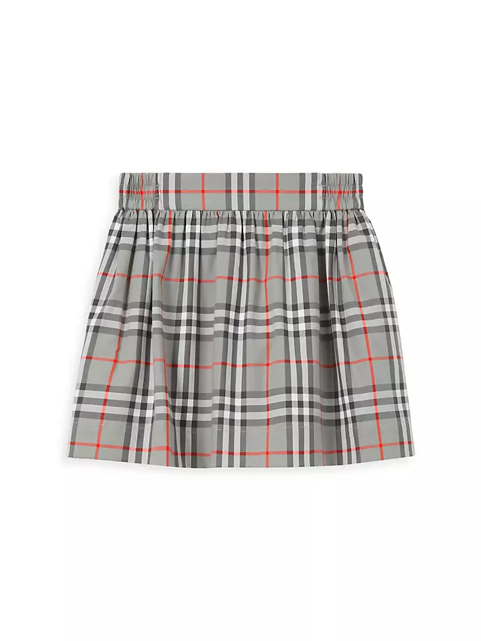 

Юбка в клетку Kelsey для маленьких девочек и девочек Burberry, серый