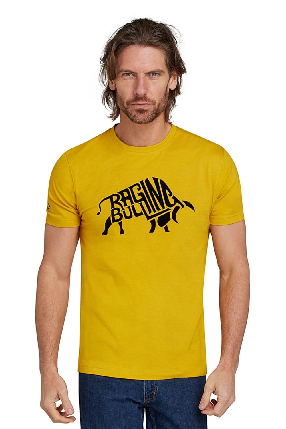 

Футболка с изображением быка Raging Bull, желтый
