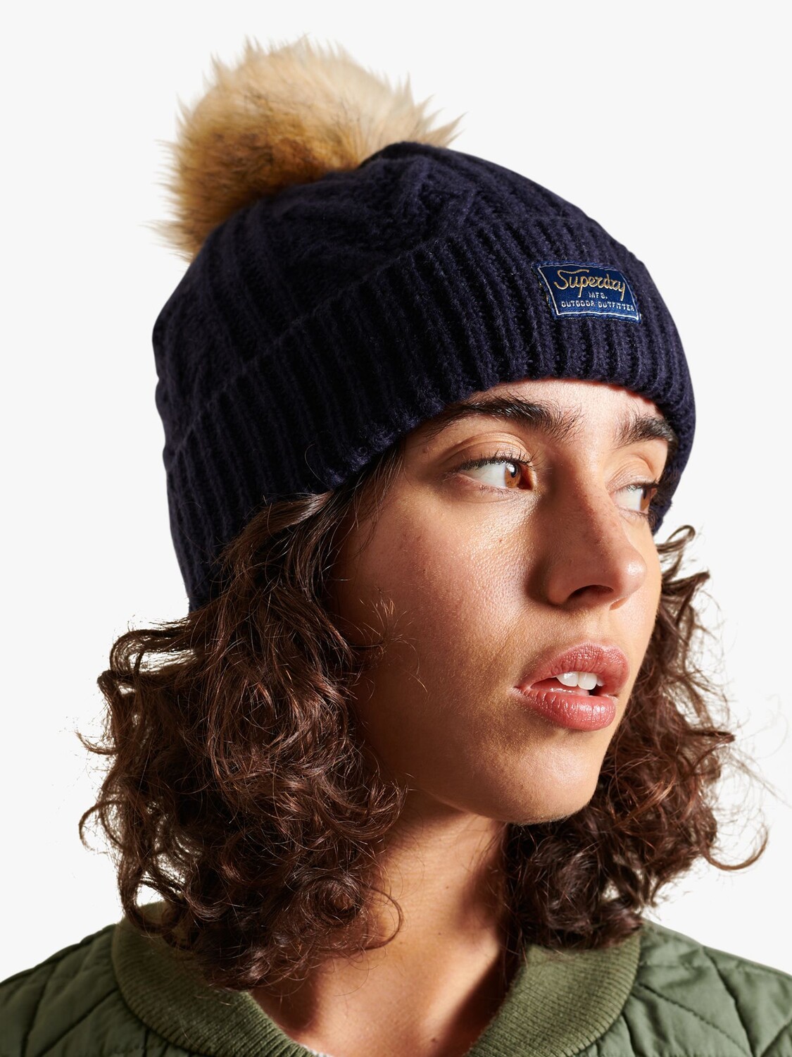 

Твидовая шапка-бини Superdry, Eclipse Navy