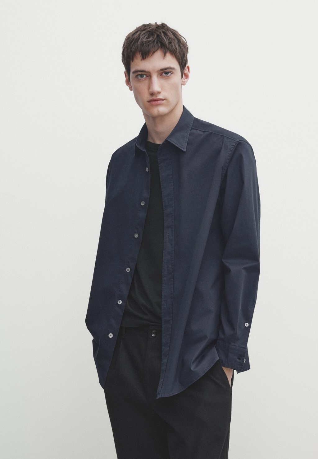 

Рубашка Massimo Dutti, темно-синий