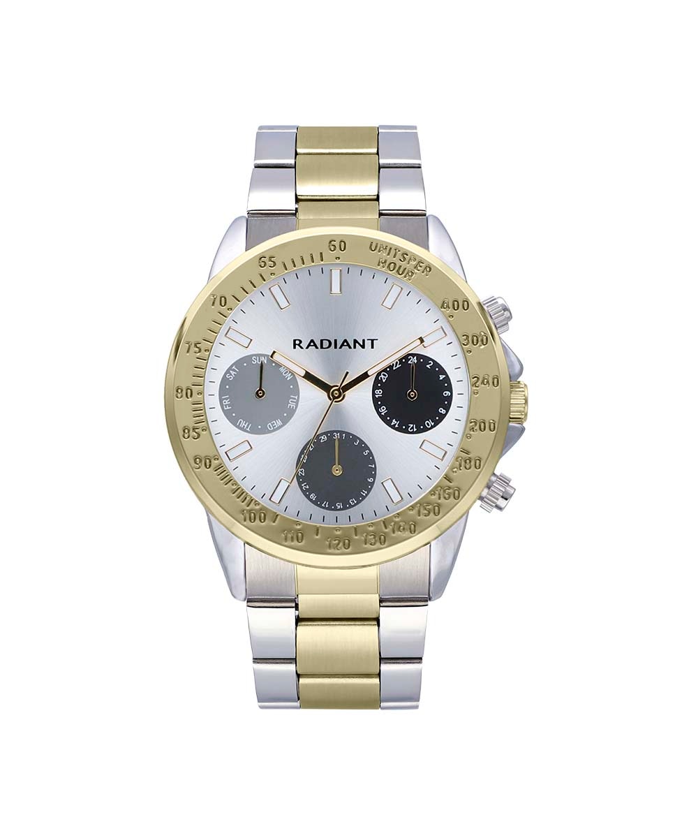 цена Мужские часы Rope RA604704 из стали с ремешком из двухцветного золота Radiant, серебро