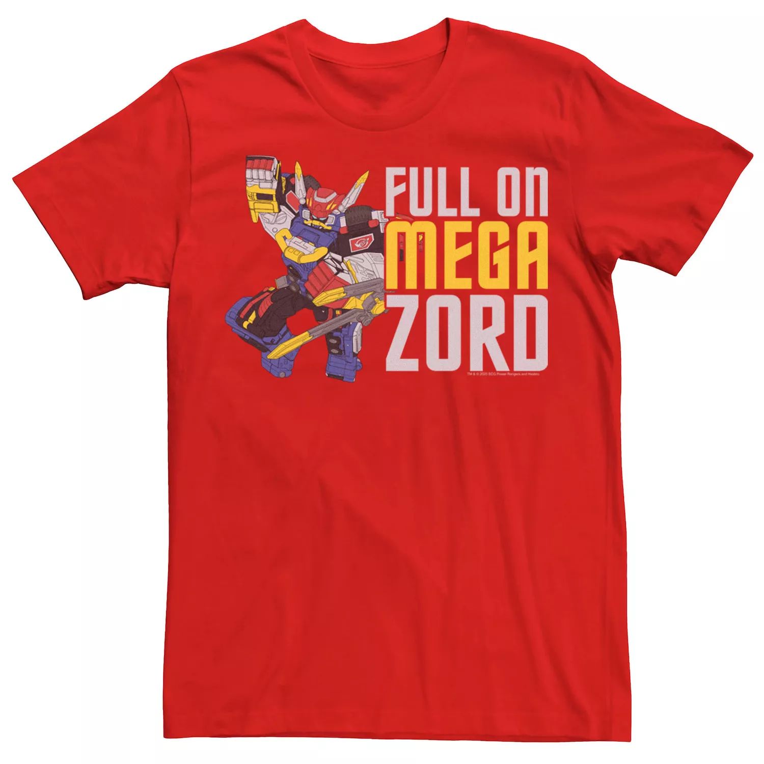 Мужская футболка Power Rangers Full On Mega Zord Licensed Character
