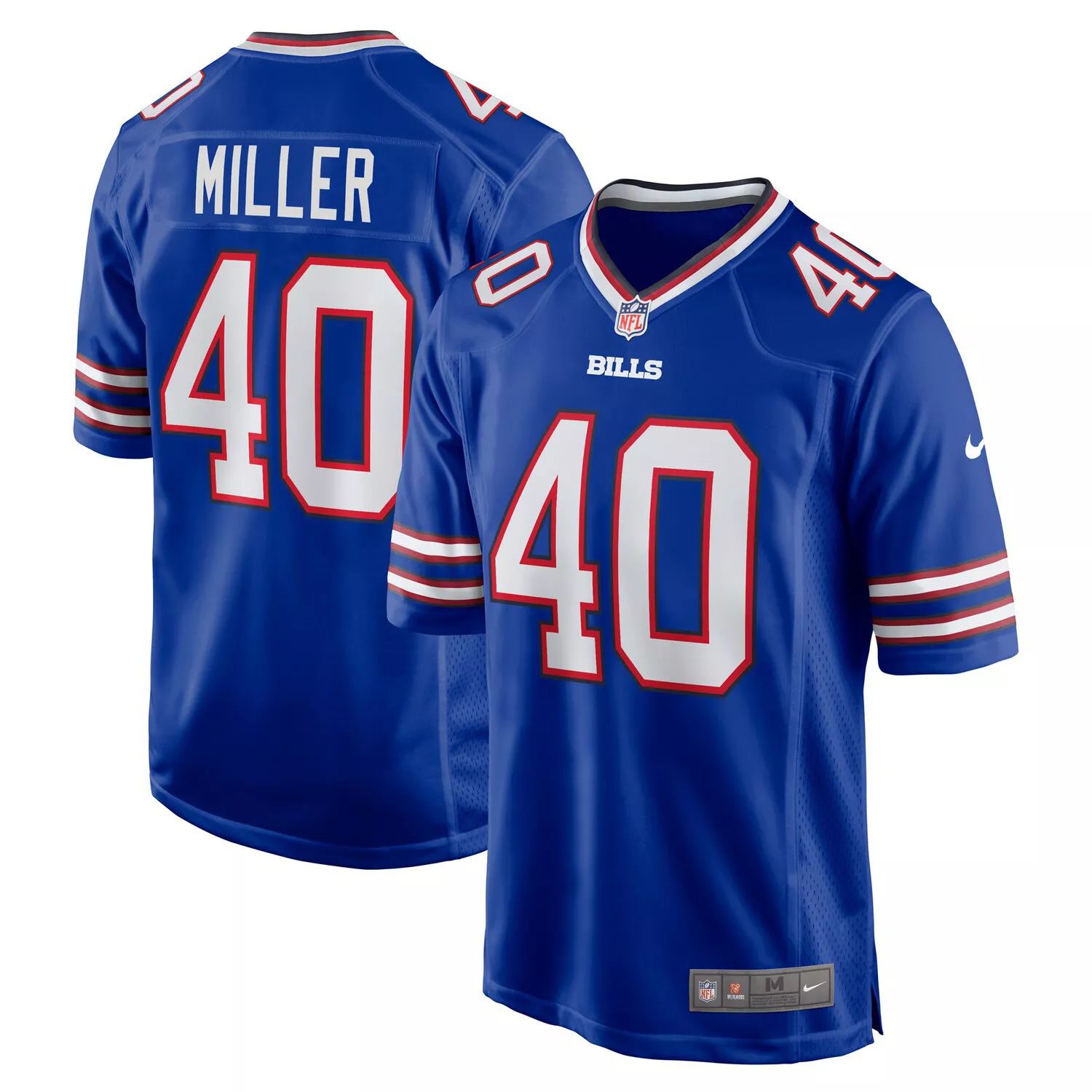 Мужское игровое джерси Von Miller Royal Buffalo Bills Nike мужская футболка von miller royal buffalo bills game jersey nike
