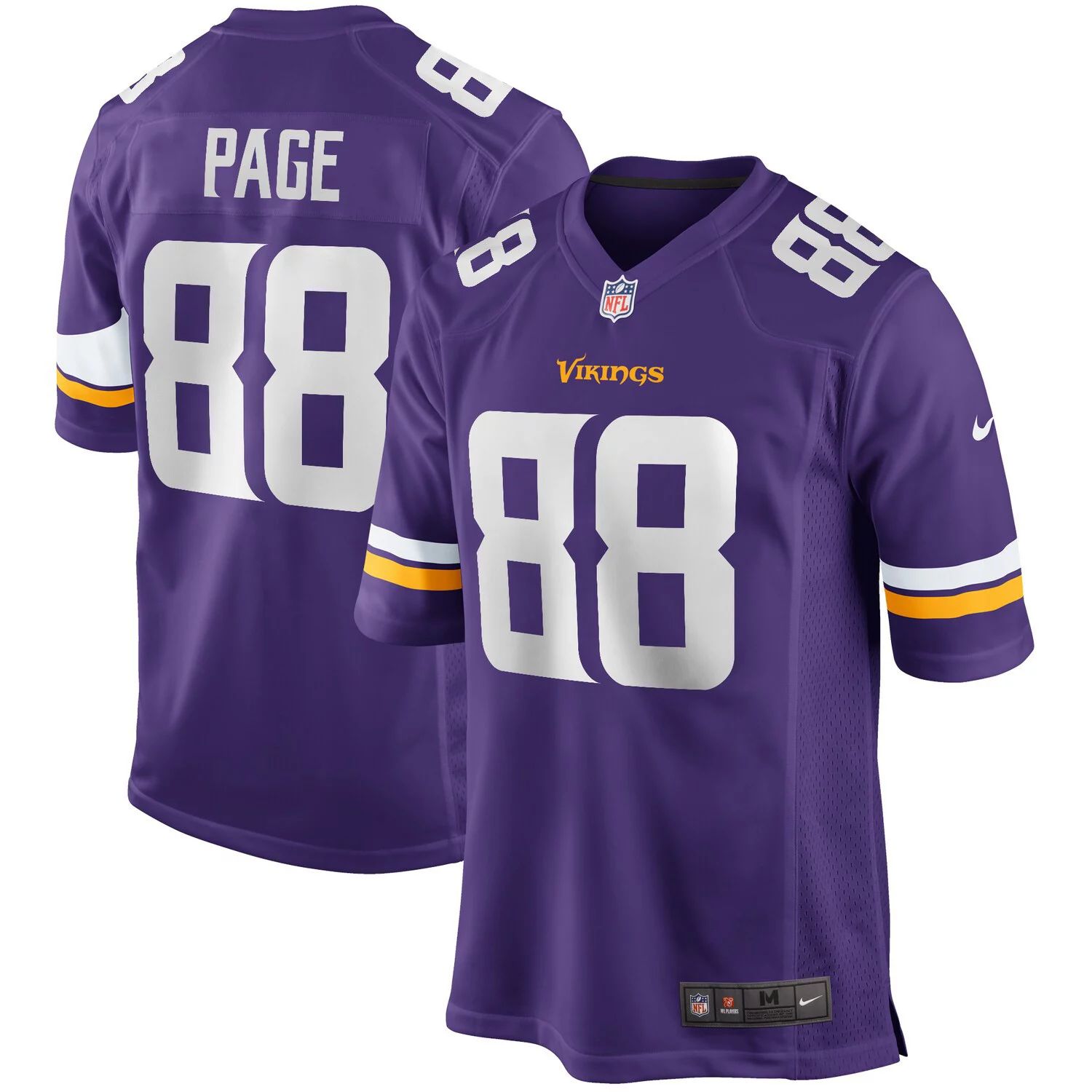 

Мужская фиолетовая майка игрока пенсионера Alan Page Minnesota Vikings Game Nike, Фиолетовый