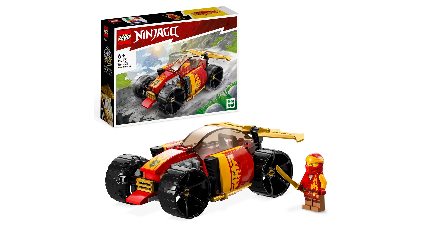 Lego NINJAGO Игрушка EVO Гоночный автомобиль ниндзя Кая с минифигуркой конструктор lego ninjago 71780 гоночный автомобиль ниндзя кая