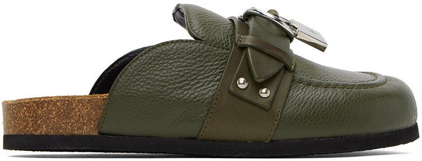 

Зеленые лоферы с замком JW Anderson