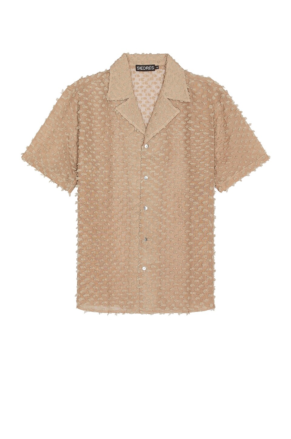 

Рубашка SIEDRES Resort Collar Short Sleeve Linen, цвет Milky Brown