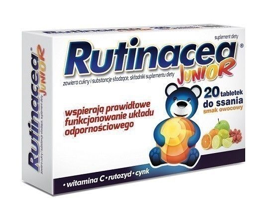Rutinacea Junior Tabletki Do Ssania таблетки для повышения иммунитета, 20 шт. sfd odporność max таблетки для повышения иммунитета 90 шт