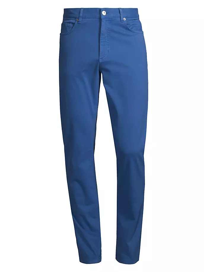 

Джинсы стрейч с пятью карманами Zegna, синий