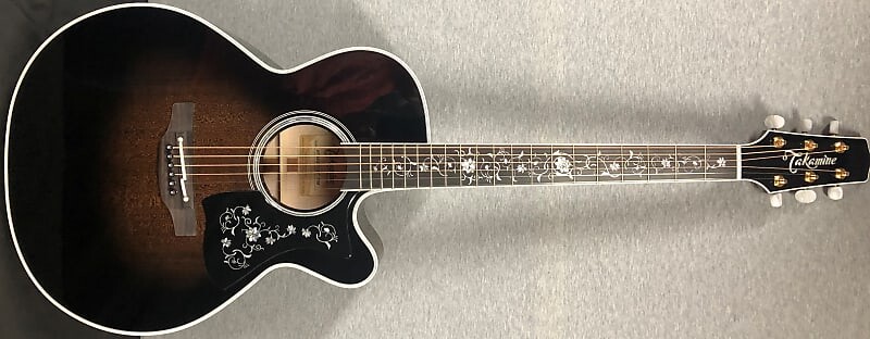 

Акустическая гитара Takamine EF450C Thermal Top with Hard Shell Case - Transparent Black Sunburst