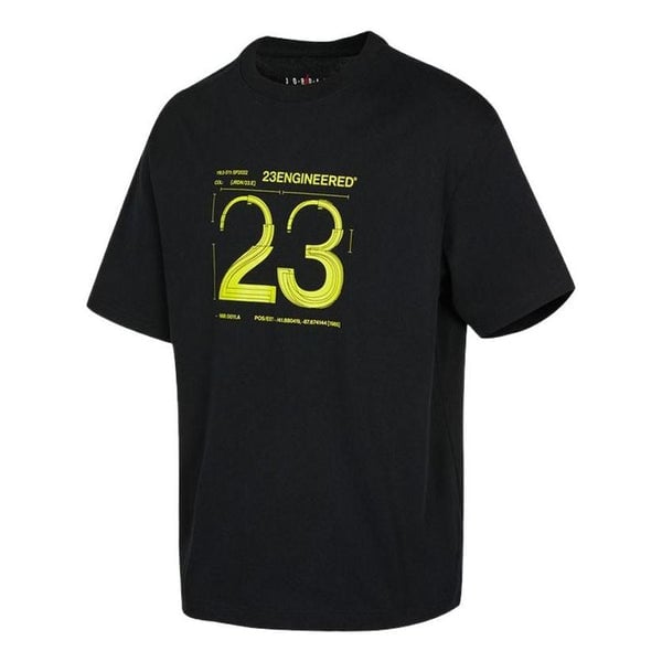 

Футболка Men's Air Jordan SS22 23 Engineered Printing Short Sleeve Black T-Shirt, черный