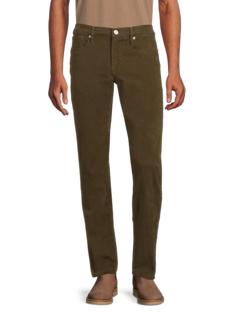 

Джинсы узкого кроя со средней посадкой L'Homme Frame, цвет Military Green