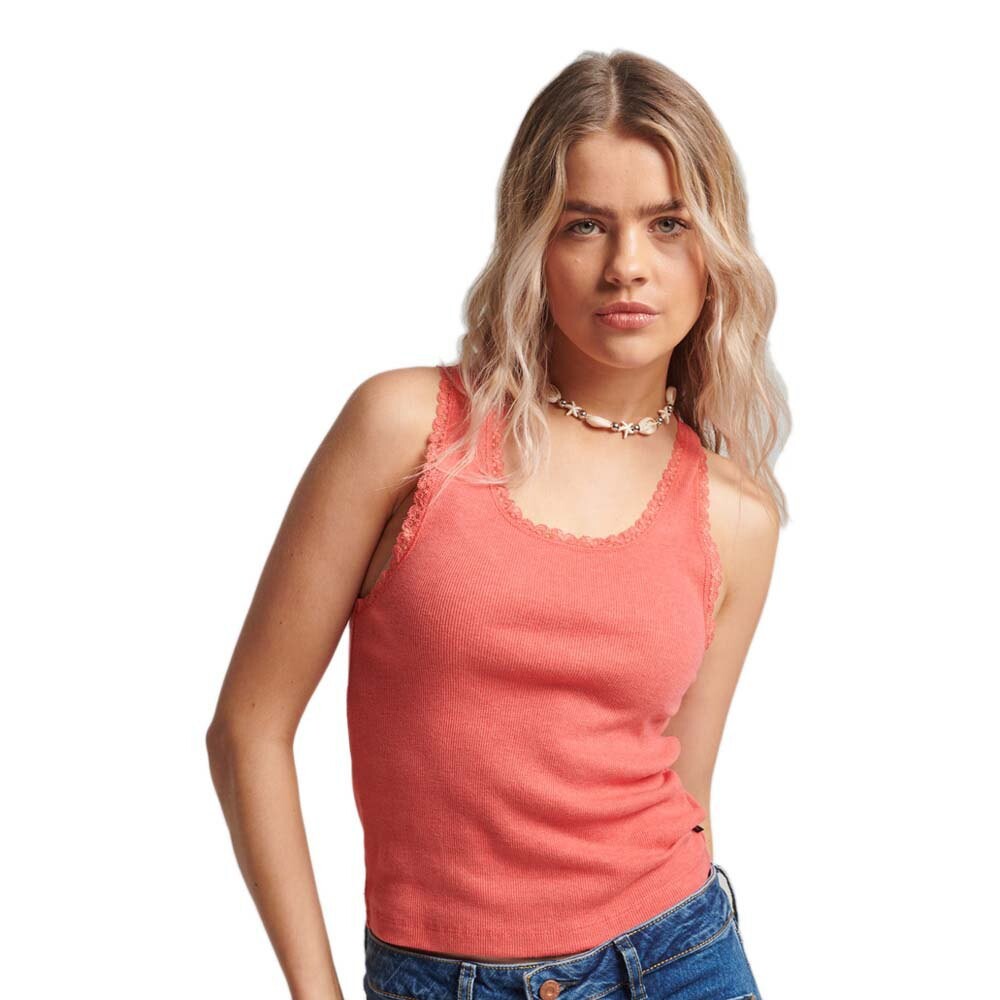 

Футболка Superdry Vintage Lace Trim, оранжевый