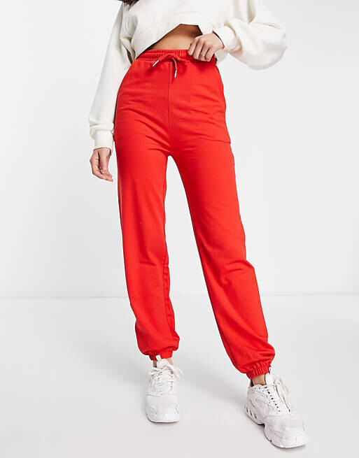 

Красные базовые узкие джоггеры ASOS DESIGN