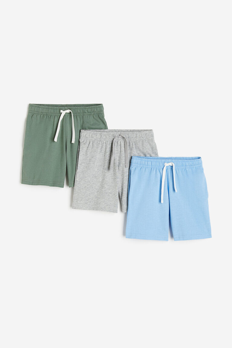 

3 пары хлопковых шорт H&M, хаки