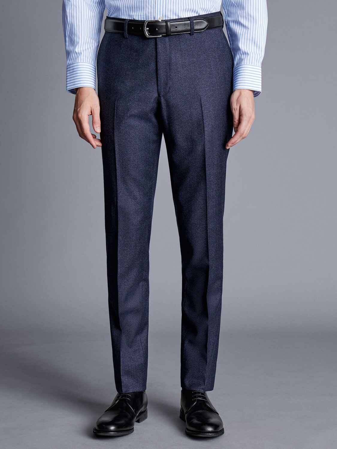 

Итальянские брюки узкого кроя в стиле пиндо Charles Tyrwhitt, джинсовый синий