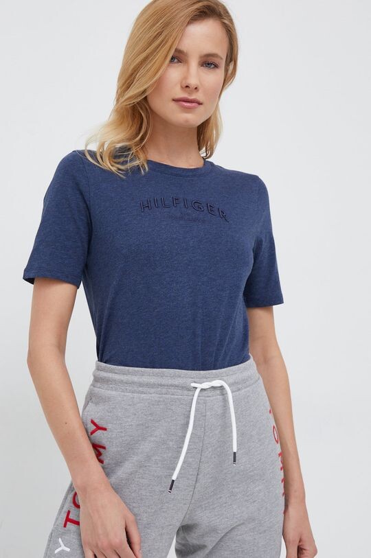 

Хлопковая футболка Tommy Hilfiger, темно-синий