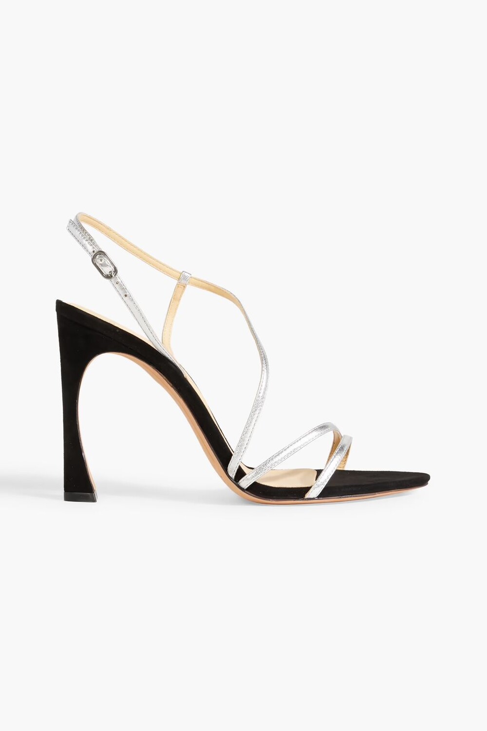 

Босоножки Alana из кожи и замши с эффектом металлик Alexandre Birman, серебро