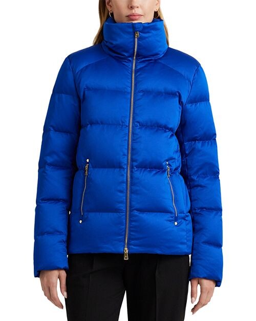 

Атласный пуховик Ralph Lauren, цвет Blue