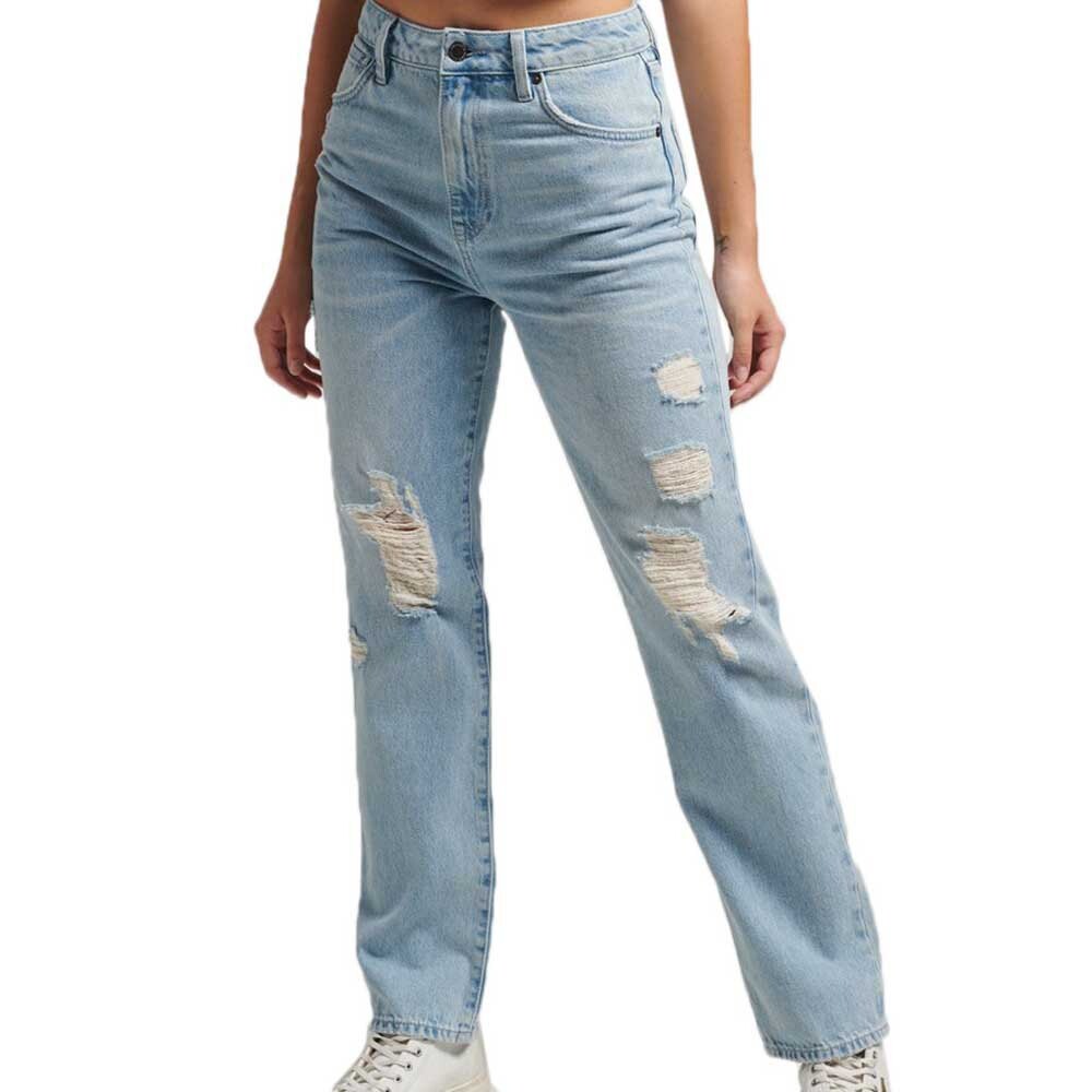 

Джинсы Superdry Studios High Rise Straight, синий