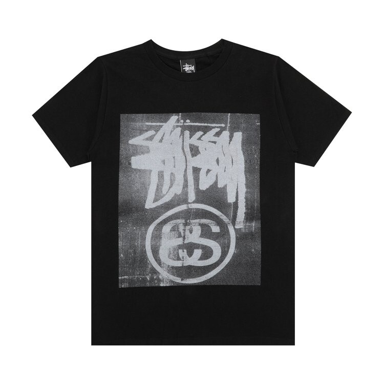 Футболка Stussy Stock Link Blur 'Black', черный