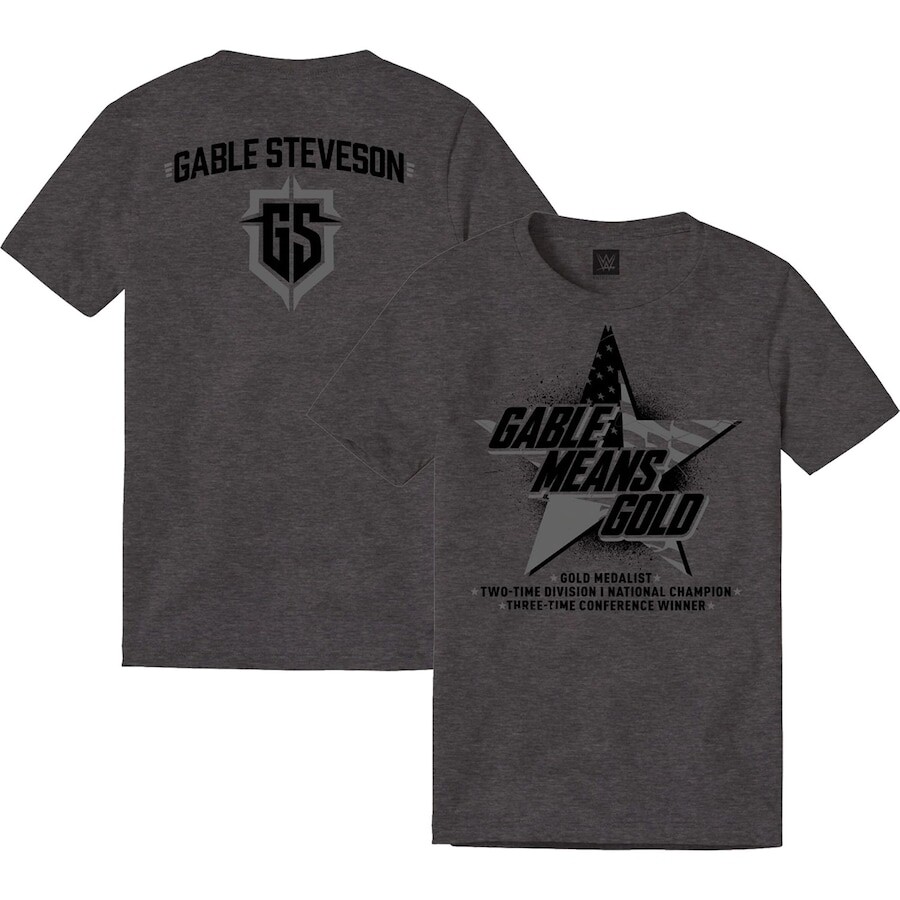 

Футболка с коротким рукавом WWE Authentic Gable Steveson, черный