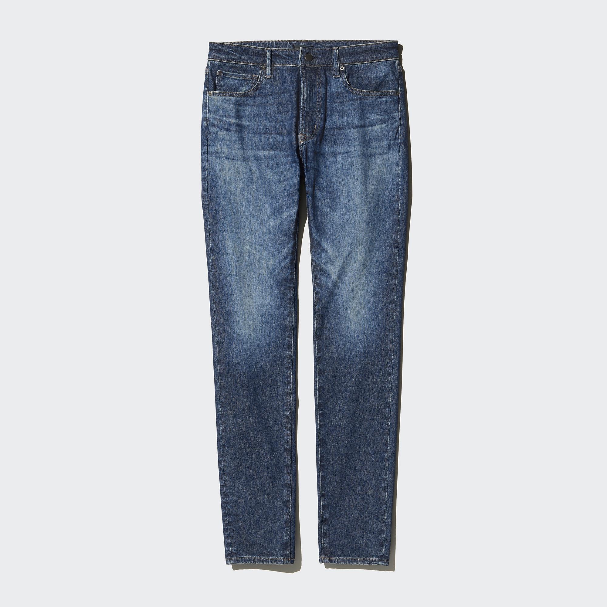 Джинсы Uniqlo мужские скинни, синий джинсы скинни uniqlo размер 3xl бежевый