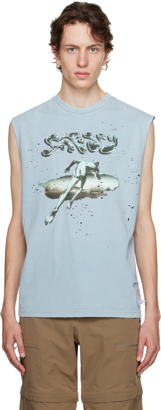 

Эксклюзивная синяя майка Satisfy SSENSE