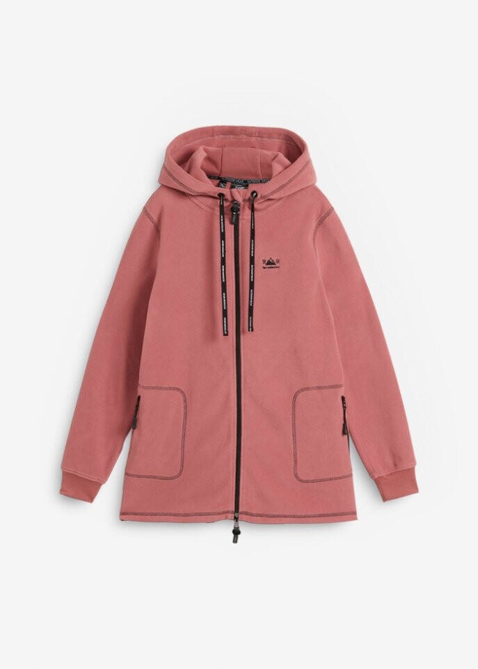

Удлиненная флисовая куртка Bpc Bonprix Collection, красный
