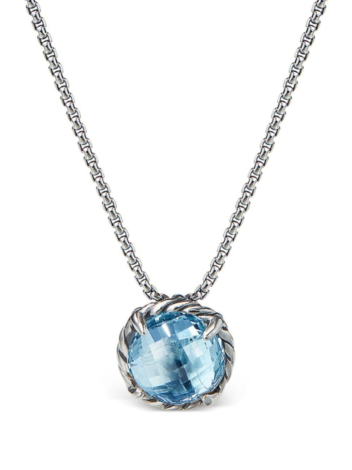 

Серебряное колье Petite Chatelaine с топазом David Yurman, серебряный