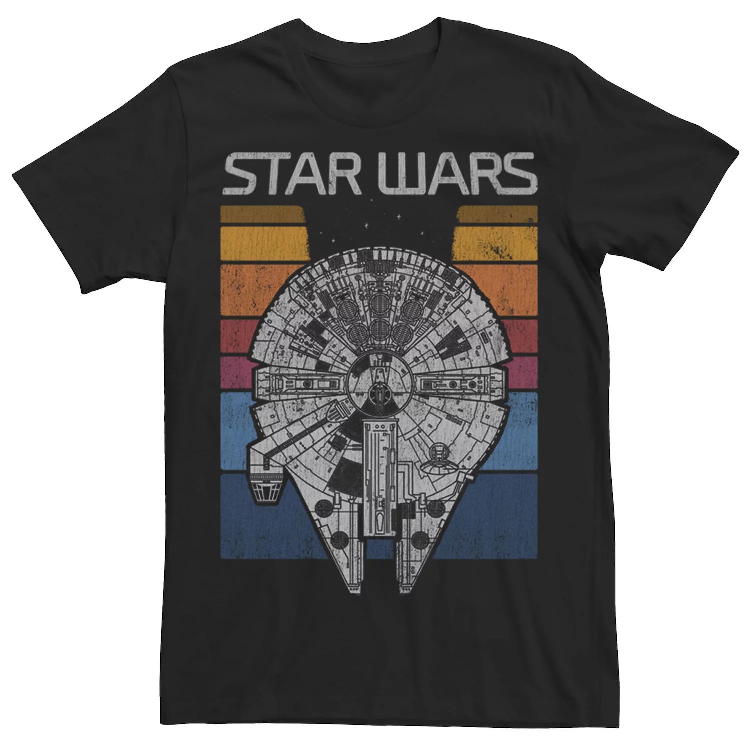 Мужская футболка с логотипом в полоску в стиле ретро «Звездные войны: Сокол тысячелетия» Star Wars мужская футболка с логотипом комиксов звездные войны сокол тысячелетия star wars