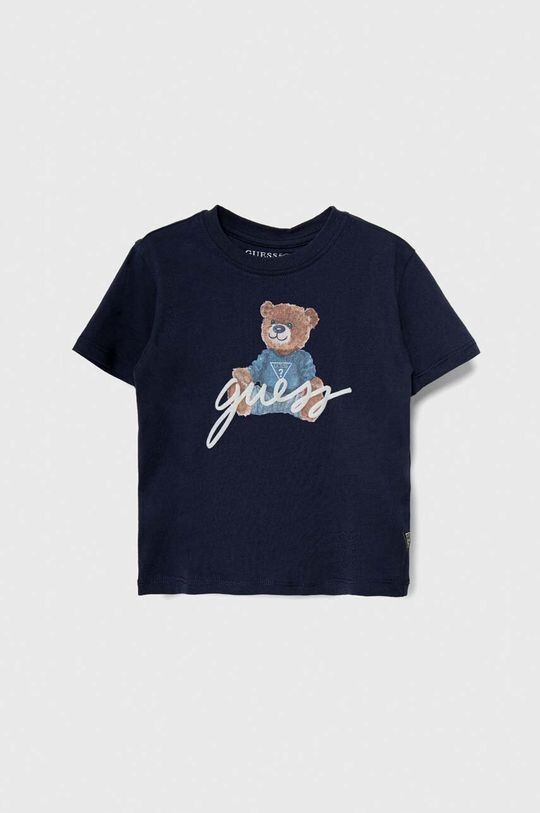

Хлопковая футболка для детей Guess, темно-синий