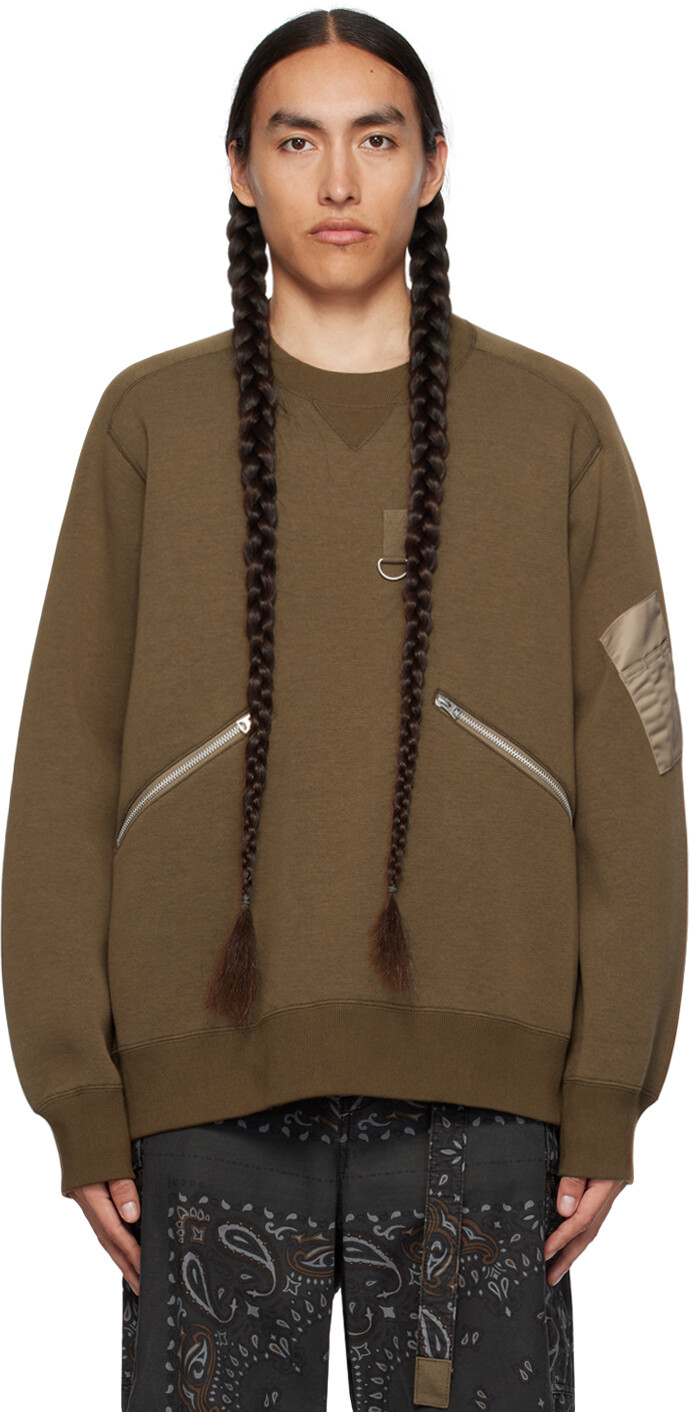 

Бежевый свитшот из губки sacai