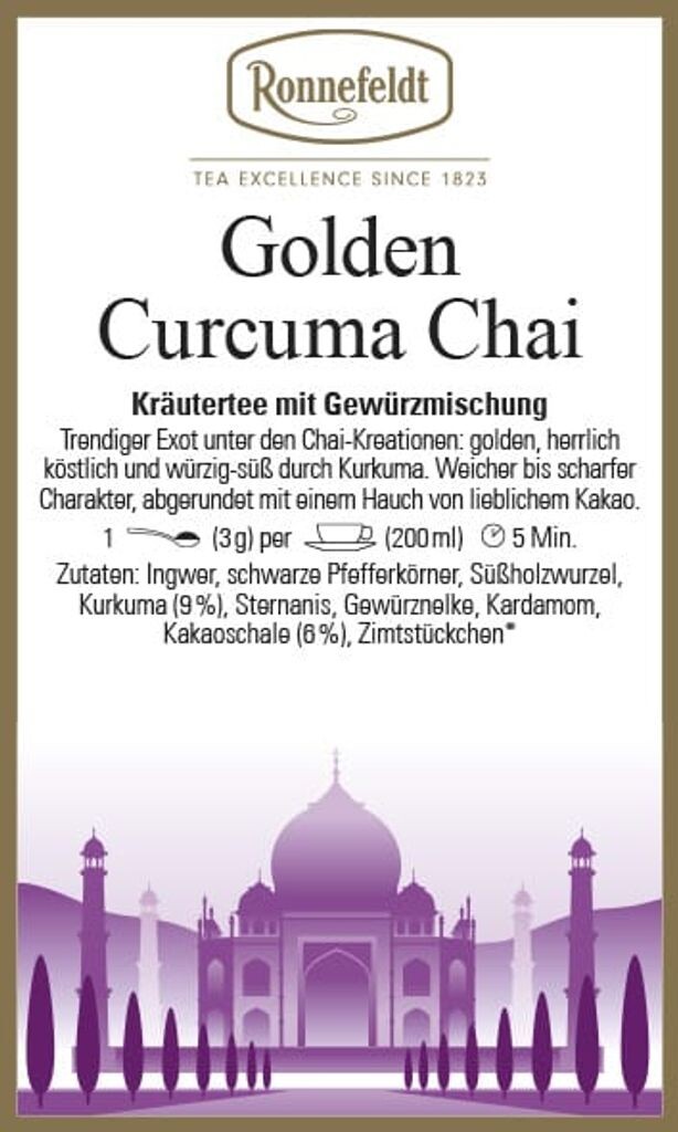 

Приправа/травяной чай Golden Curcuma Chai 100г Ronnefeldt