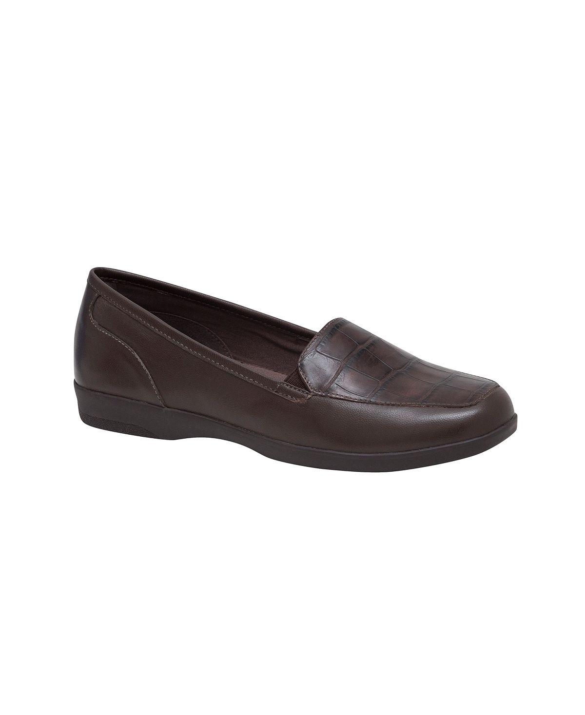 Женские повседневные туфли без шнуровки Devitt с квадратным носком на плоской подошве Easy Spirit, коричневый