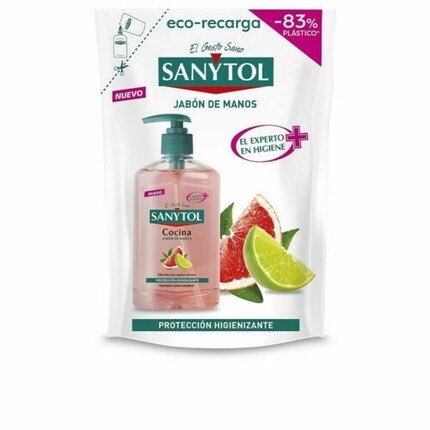 

Кухонное мыло для рук Sanytol с дозатором и сменным блоком, 200 мл