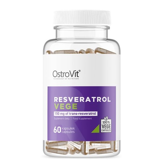 OstroVit, Ресвератрол ВЕГЕ 60 капсул здоровье сердечно-сосудистой системы zahler 120 80 формула для поддержки сердечно сосудистой системы 60 капсул