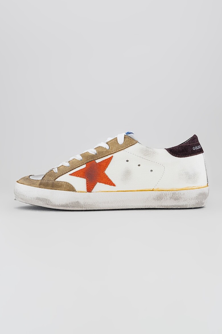 

Кожаные кроссовки с замшей Golden Goose, красный
